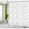 thumbnail image 5 of Ambesonne White Shower Curtain, Skull Patterns Grunge, 69"Wx84"L, White, 5 of 5