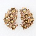 thumbnail image 2 of Faship Stunning Champagne Yellow Crystal Clip On Earrings, 2 of 4