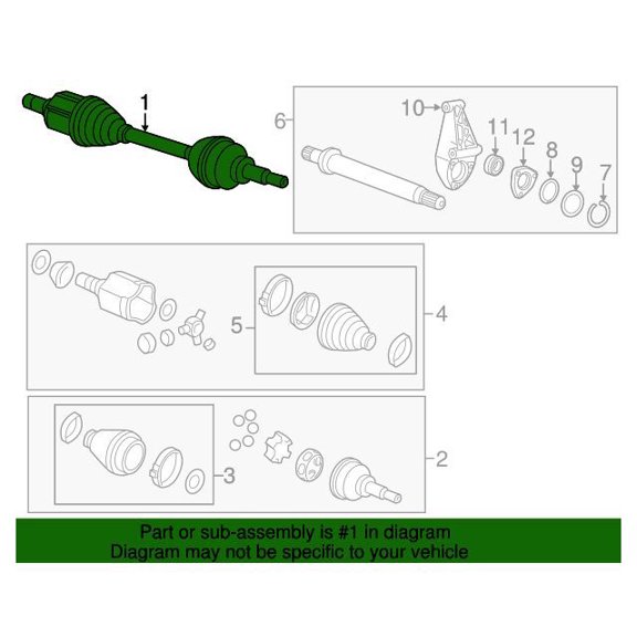 GM 96852712 Shaftfrt Whl Drv Half