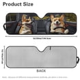 thumbnail image 7 of XYZCANDO Corgi Windshield Sun Shade Windshied Sunshade Block UV Rays Compatible with 2007-2024 Wrangler Rubicon Sahara TJ JK JKU 2 & 4 Door Car Sun Shade Heat Shield, 7 of 7