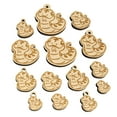 thumbnail image 1 of Sassy Snake with Tongue Sticking Out Wood Mini Charms Shapes DIY Craft Jewelry - With Hole - 18mm (17pcs), 1 of 7