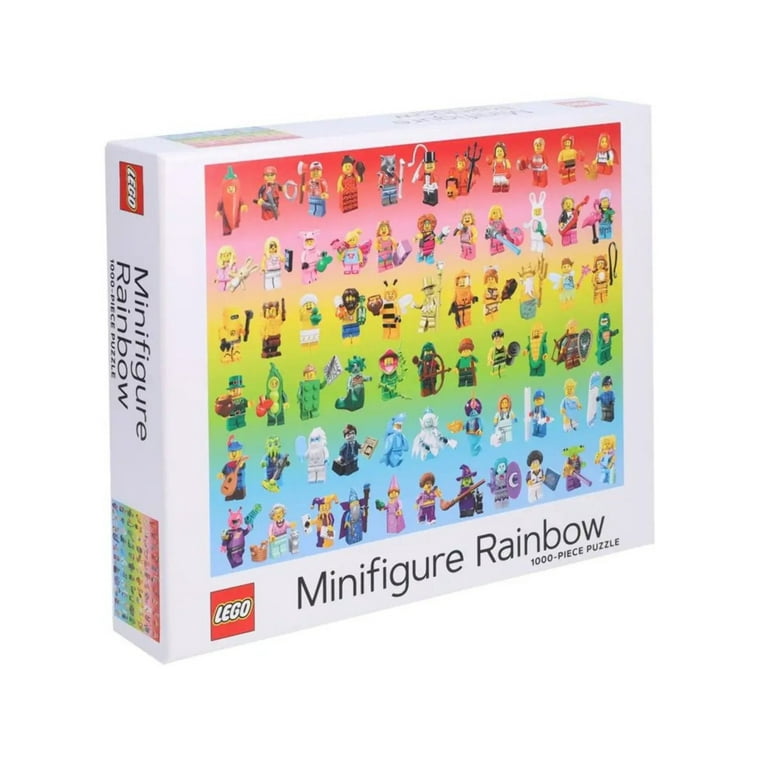 LEGO Minifigure Rainbow 1000 Piece Puzzle - Walmart.com