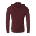 thumbnail image 5 of ZIMEGO Men's Long Sleeve Vintage Thermal Hoodie - Athletic Fit Pullover Hooded Henley Shirts, 5 of 6