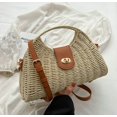 thumbnail image 3 of Bolso Cruzado de Paja Molodo Tote de Rattan con Asa Superior para Mujer, 3 of 7