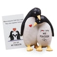 thumbnail image 1 of Figura de pareja de pingüinos AUMELO para aniversario 13 x 9 cm, 1 of 6