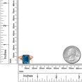 thumbnail image 3 of Gem Stone King 7.78 Ct London Blue Topaz Yellow Citrine 18K Rose Gold Plated Silver 3-Stone Women Engagement Ring (Size 6), 3 of 3
