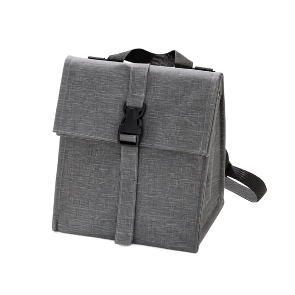 Crossbody Lunch Bag, Cloth Buckle Design for Men Women Reusable Bento Tote Portable Insulation Food Cooler Pouch for Work Office Picnic Oxford Fabric Outdoor Gear Gray