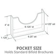thumbnail image 4 of Four-Pocket Wall Mount Bifold Brochure Holder, 2-Pack, 4 of 4