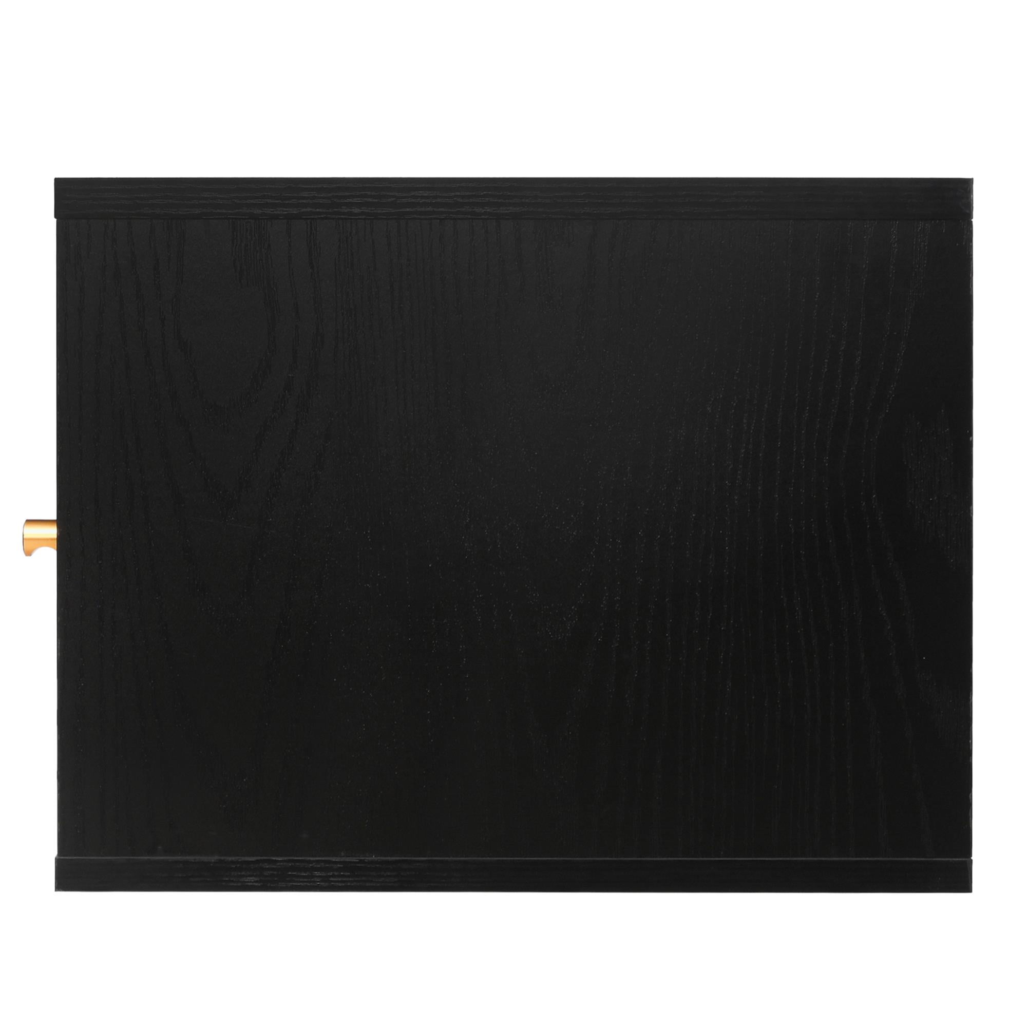 Space Wall Decorative Cabinet, Rattan TV Stand, Hanging Cabinet for Living Room, Study, Bedroom, Black Space Wall Decorative Cabinet, Rattan TV Stand, Hanging Cabinet for Living Room, Study, Bedroom, Black