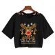 thumbnail image 3 of Camiseta de árbol de leopardo de Reno para mujer, ropa de Navidad, Tops cortos de Feliz Navidad, camiseta gótica Harajuku, camiseta de Mange de Año Nuevo, 3 of 4