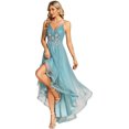 thumbnail image 1 of Princess Floral Empire Waist High-low Prom Dress (style Eo01746), 1 of 5