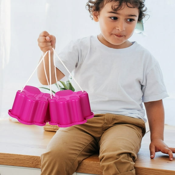 WEUVEB Kids Bucket Stilts 6pcs Plastic Training Gear for Balance and Coordination Outdoor Play