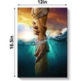 thumbnail image 5 of Jesus Christ Canvas Wall Art Jesus Saving Peter from Drowning Modern Religious God Poster HD Framed Print Painting Picture Artwork for Bedroom Living Room Decor 12"x16.5" (Jesus02, With Frame), 5 of 6
