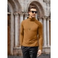 thumbnail image 5 of Coshow Men's Turtleneck T shirt Casual Lightweight Cotton Slim Fit Basic Pullover Tops, 5 of 5