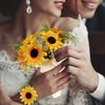 thumbnail image 5 of Famyfamy Wedding Hand Bouquets Artificial Sunflower Flower Corsage Festival Supplies Bridal Wedding Decorative Bride Holding Flowers, 5 of 15