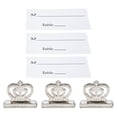 thumbnail image 2 of Linaichen place card holder 3 Pcs Photo Cards Holders Crown Note Clip Holders Table Centerpieces for Party, 2 of 8