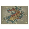 thumbnail image 1 of Japanese Cutting Board, Grunge Style Oriental Water Koi Carp Fish Aquatic Theme Distressed Pattern, Decorative Tempered Glass Cutting and Serving Board, Large Size, Multicolor, by Ambesonne, 1 of 1