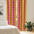 thumbnail image 2 of Ambesonne Ethnic Curtains, Traditional Ornaments, Pair of 28"x84", Hot Pink Yellow, 2 of 5