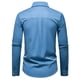 thumbnail image 5 of Blusa y camisa de manga larga con cuello vuelto para hombre, informal, a la moda, con botones sólidos, de poliéster, de manga larga y cuello vuelto., 5 of 9