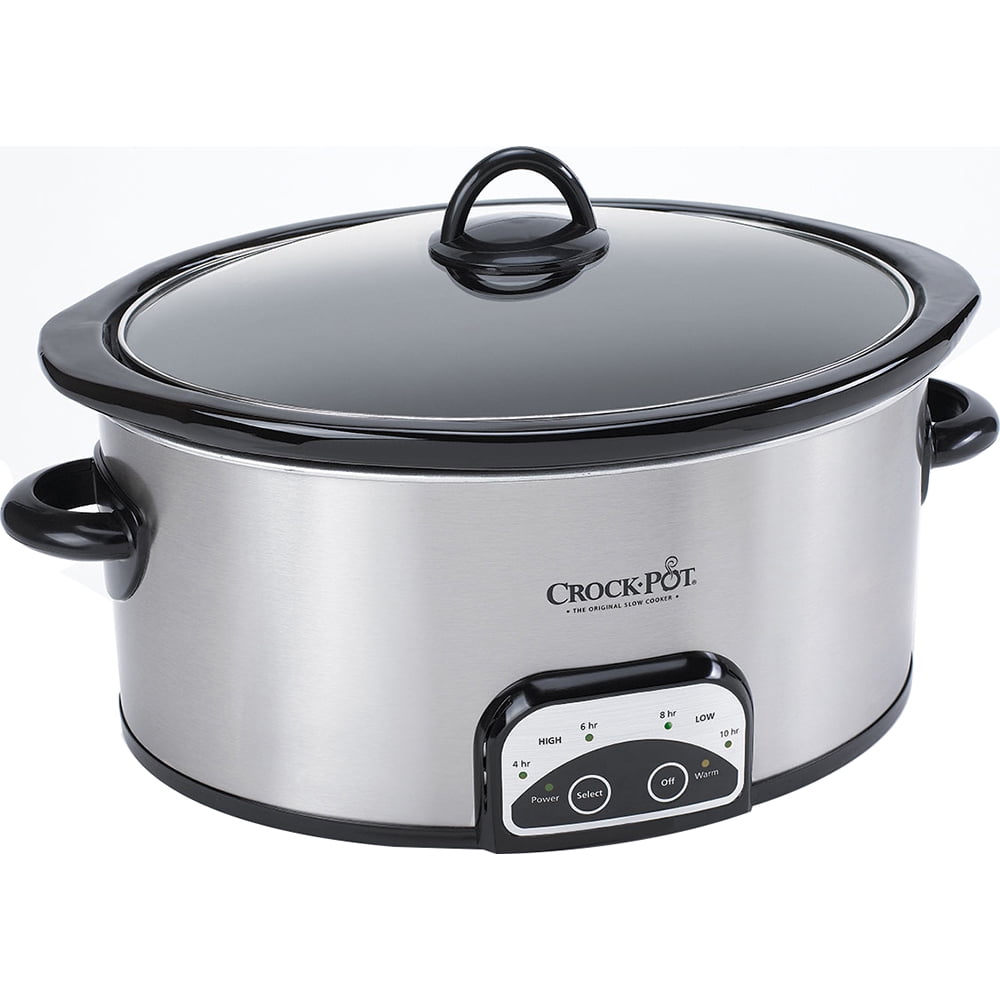 Crockpot 2137019 6-Quart Programmable Slow Cooker - Stainless Steel 