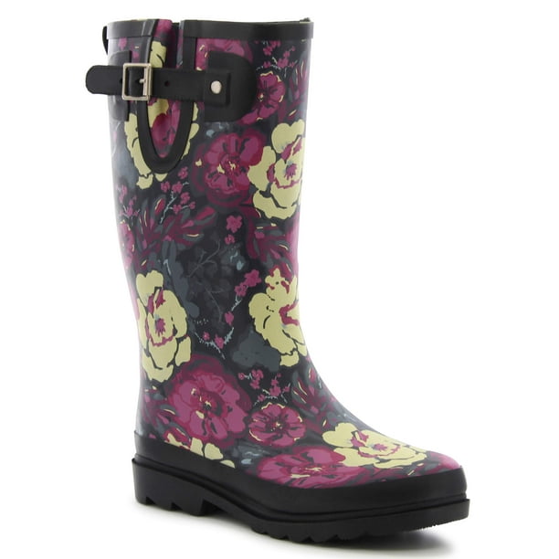 Western Chief - western chief women's florally rain boot - Walmart.com ...