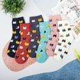 thumbnail image 3 of Loritta 6 Pairs Womens Crew Socks Cute Dog Cat Novelty Animal Cartoon Girl Socks Cotton Gifts, Size 5-9, 3 of 6