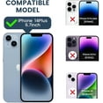 thumbnail image 2 of for iPhone 14 Plus Case with Screen Protector - Slide Camera Cover Phone Case with Ring Stand, Heavy Duty Military Grade Shockproof Rugged Bumper for iPhone 14 Plus Accessories Blue, 2 of 14