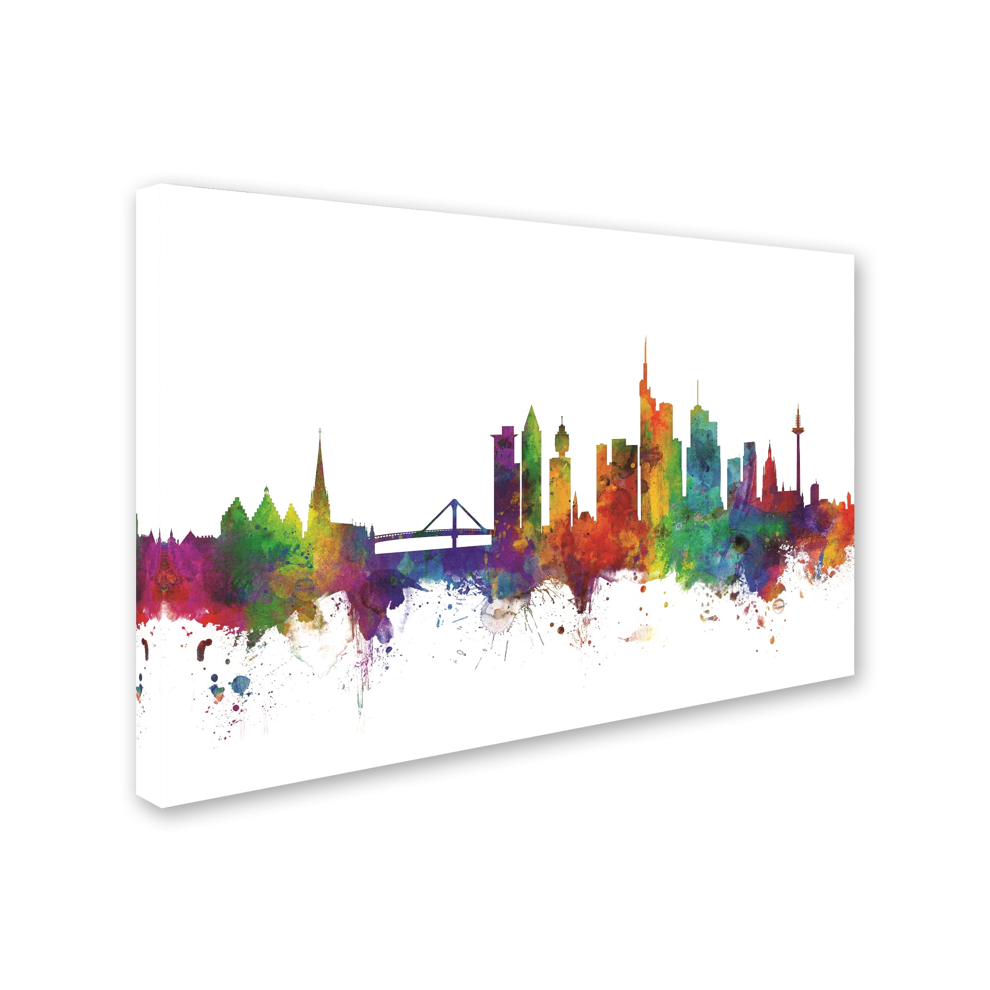 Trademark Fine Art 'Frankfurt Germany Skyline II' Canvas Art by Michael Tompsett
