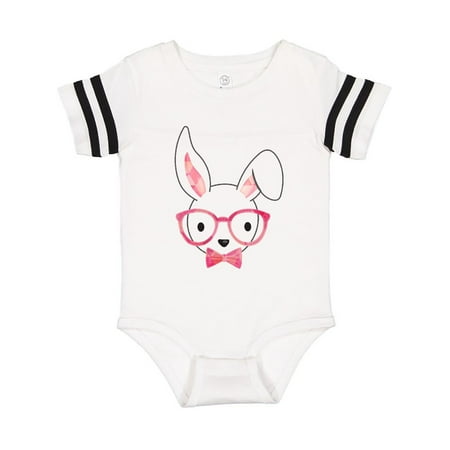 

Inktastic Cute Hipster Bunny Pink Gift Baby Boy or Baby Girl Bodysuit