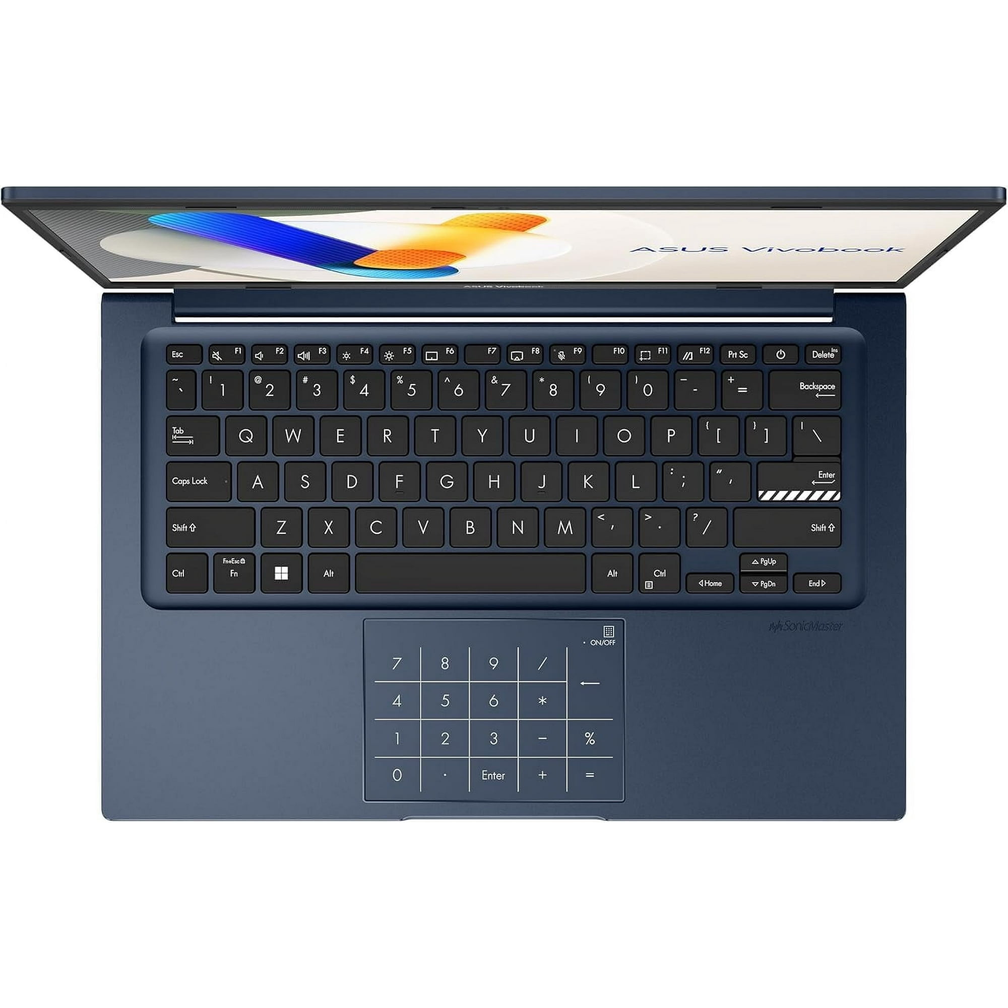 ASUS Vivobook 14 inch FHD Business Laptop, Intel Core i3-1315U Processor, 8GB RAM, 256GB SSD, Windows 11 Pro, Intel UHD Graphics, Wi-Fi, Bluetooth, Quiet Blue with Mazepoly Accessories