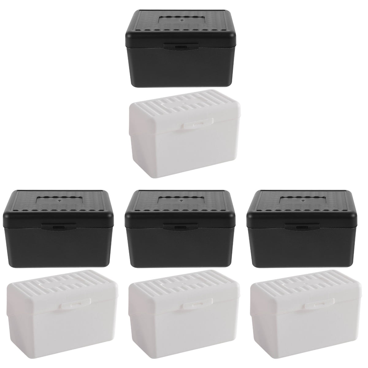 FUEENIRVA Multi-Function Plastic Card Storage Box, 8-Piece Set Organizer in Assorted Colors for Home and Office
