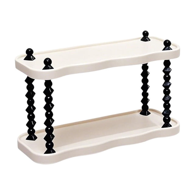 Kyursd Summer Organizers and Storage Special Offer!Ins Style Desktop Organizer Shelf Cup/Tea Set/Sturdy Storage Rack With Thickened Cream Yellow Frame Rods Space-Saving Countertop Organizer