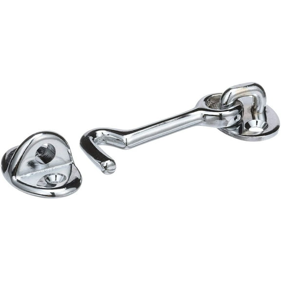SEACHOICE 36121 Chrome-Plated Cast Brass 2-Inch Marine Cabin Door Hook with #6 Fastener