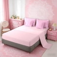 thumbnail image 5 of Erosebridal Bohemian Pink Paisley Bedding Comforter Set, Hippie Elephant Queen Bedding Sets, Pink Reversible 7 Pieces, 5 of 6