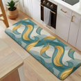 thumbnail image 5 of Teal Gold Marble Pattern Kitchen Rug Mat,Kitchen Runner Rugs Non Skid Washable,Decorative Kitchen Floor Mats for Kitchen,Sink,Laundry,17"x47.2", 5 of 7