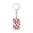 thumbnail image 2 of Uemuo Hand Drawn Strawberry Pattern Rectangular Metal Keychain - Durable, Stylish, and Personalized Key Ring for Men and Women,Engraved Keychain,Gift Slim Sturdy Keychain, 2 of 7