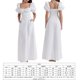 thumbnail image 2 of Vestidos Largos De Verano Vestido de playa para mujer con mangas abullonadas, elegante traje de cóctel de lujo (blanco L) Kuymtek para Mujer Blanco T S, 2 of 9