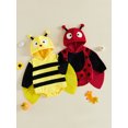 thumbnail image 3 of RUINIXCW Baby Cosplay Costume, Long Sleeve Hooded Stripes/Dots Romper with Wings, 3 of 8