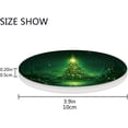 thumbnail image 4 of Green Christmas Tree Coasters Absorbent Moisture Non-Slip Drink Coaster Ceramic Stone with Cork Base Desktop Protection, 2PCS, 4 of 6