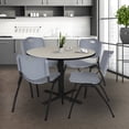 thumbnail image 3 of Regency 48 in. Round X-Base Breakroom Table- Maple & 4 M Stack Chairs- Grey, 3 of 9