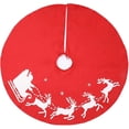 thumbnail image 1 of Falda roja para árbol de Navidad, franela, Papá Noel, reno, fiesta de Navidad, decoraciones navideñas, árbol de Navidad (rojo, 100 cm), 1 of 4