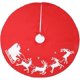 thumbnail image 1 of Falda roja para árbol de Navidad, franela, Papá Noel, reno, fiesta de Navidad, decoraciones navideñas, árbol de Navidad (rojo, 100 cm), 1 of 4