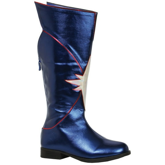 Knee High Superhero Boot Adult Shoes Blue - Size 7