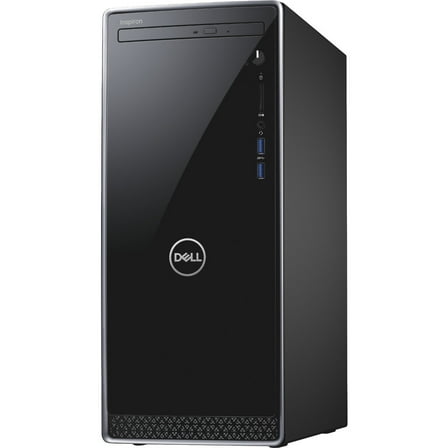 Dell Inspiron 3670 Desktop Computer - Intel Core i5-9400 - 8GB RAM - 1TB HDD - Mini-tower - Black with Silver Trim