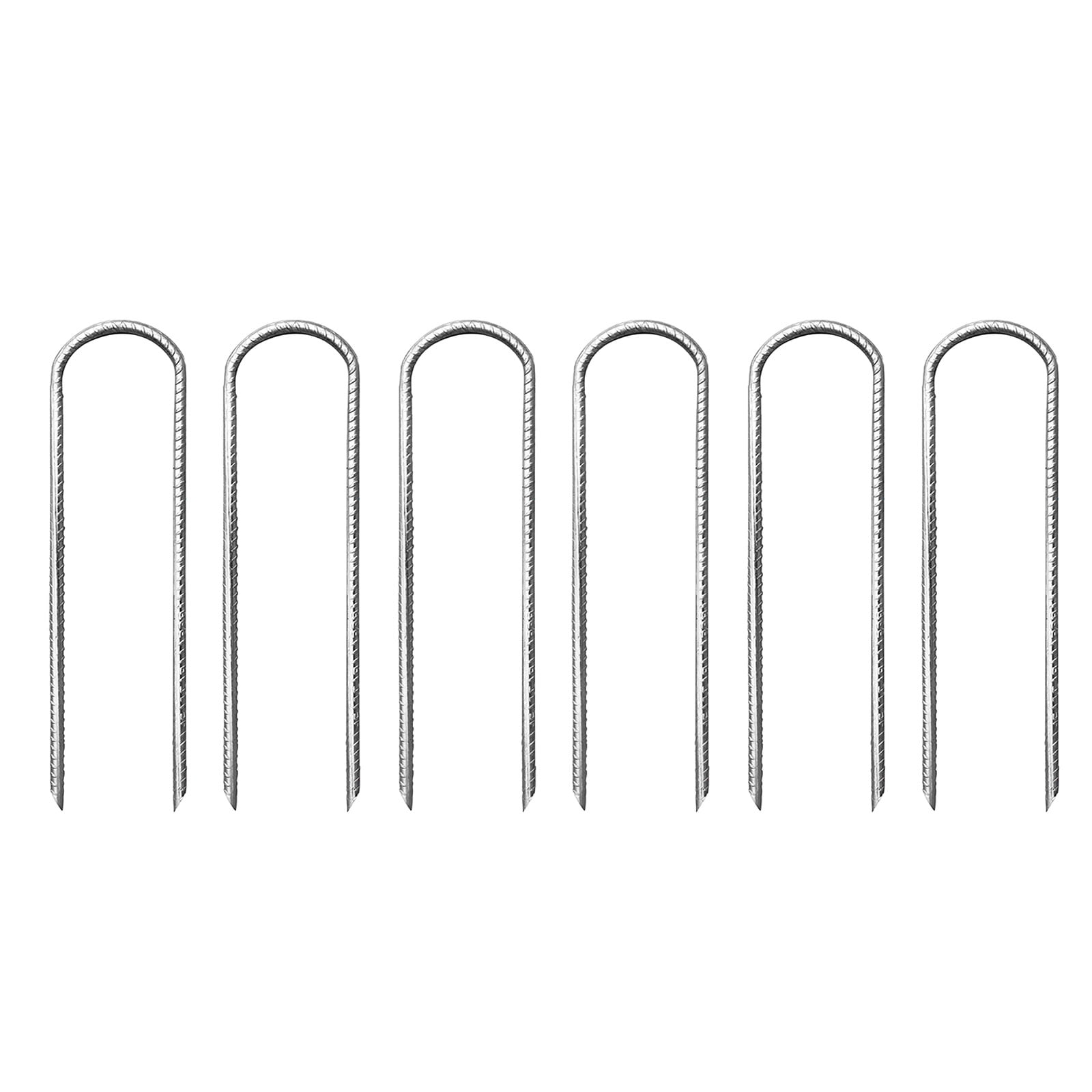 6pcs Ground Anchors Steel Fixing Tool Steel Ground Stakes Garden Stake Peg Resistant for Tents & Canopies