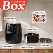 Gourmia Air Fryer - 6 Quart Capacity, 12 Presets, Black