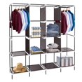 thumbnail image 3 of SalonMore Portable Closet Storage Clothes Organizer Wardrobe Clothes Rack with Shelves Non-Woven Fabric Cover, 3 of 7