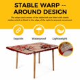 thumbnail image 4 of Roses Valentine's Day Table Cloths for 6 Foot Rectangle Tables, Love Heart Truck Wooden Vintage Patio Waterproof Elastic Fitted Tablecloths, Washable Rectangular Table Cover for Camping, 4 of 8