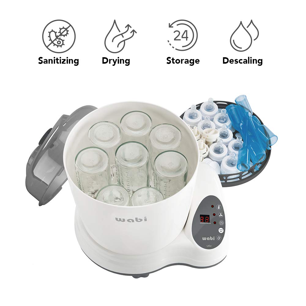 Wabi Baby Electric Steam Baby Bottle and Breast Pump Part Sterilizer and Dryer Gray WA-8811N