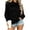 Black, variant on Sweatshirt for Women Long Sleeve Hoodies with Ruffled Hem Bow Drawstring Solid Casual Pullover Tops for Home Travel Lounging